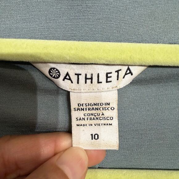 Athleta Sage Green Eastbound Blazer Minimalist Jacket Sz 10 - Picture 7 of 13